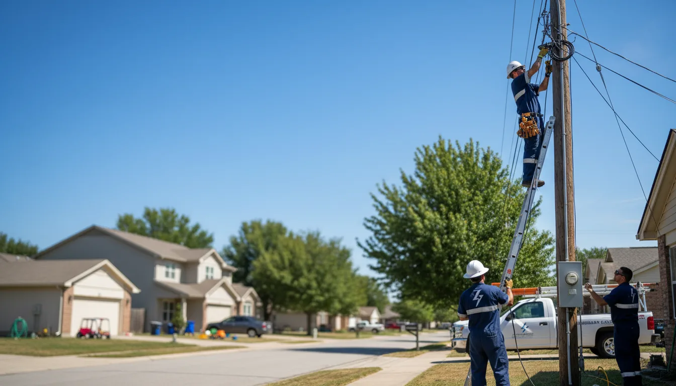 Residential electrician providing installation services in Mystic, IA